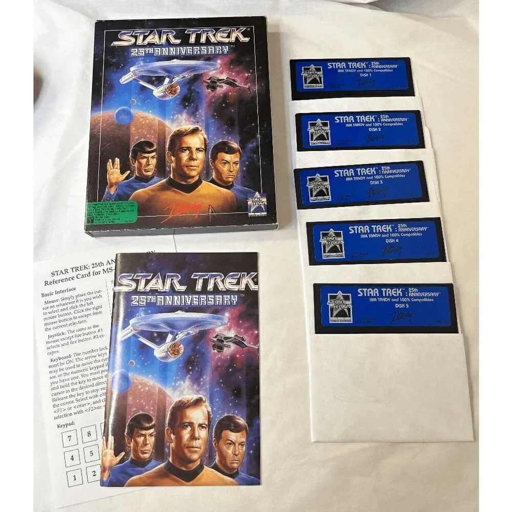 Star Trek 25th Anniversary‎ (IBM Tandy DOS 2.1) 5.25 Complete Big Box Game