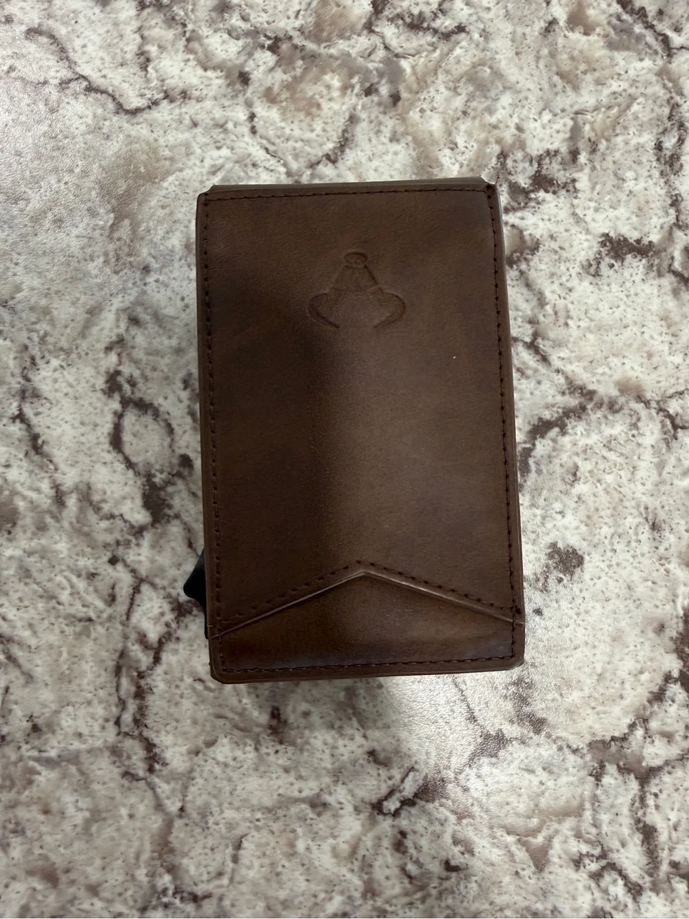 Minimalist Brown Leather Money Clip Wallet