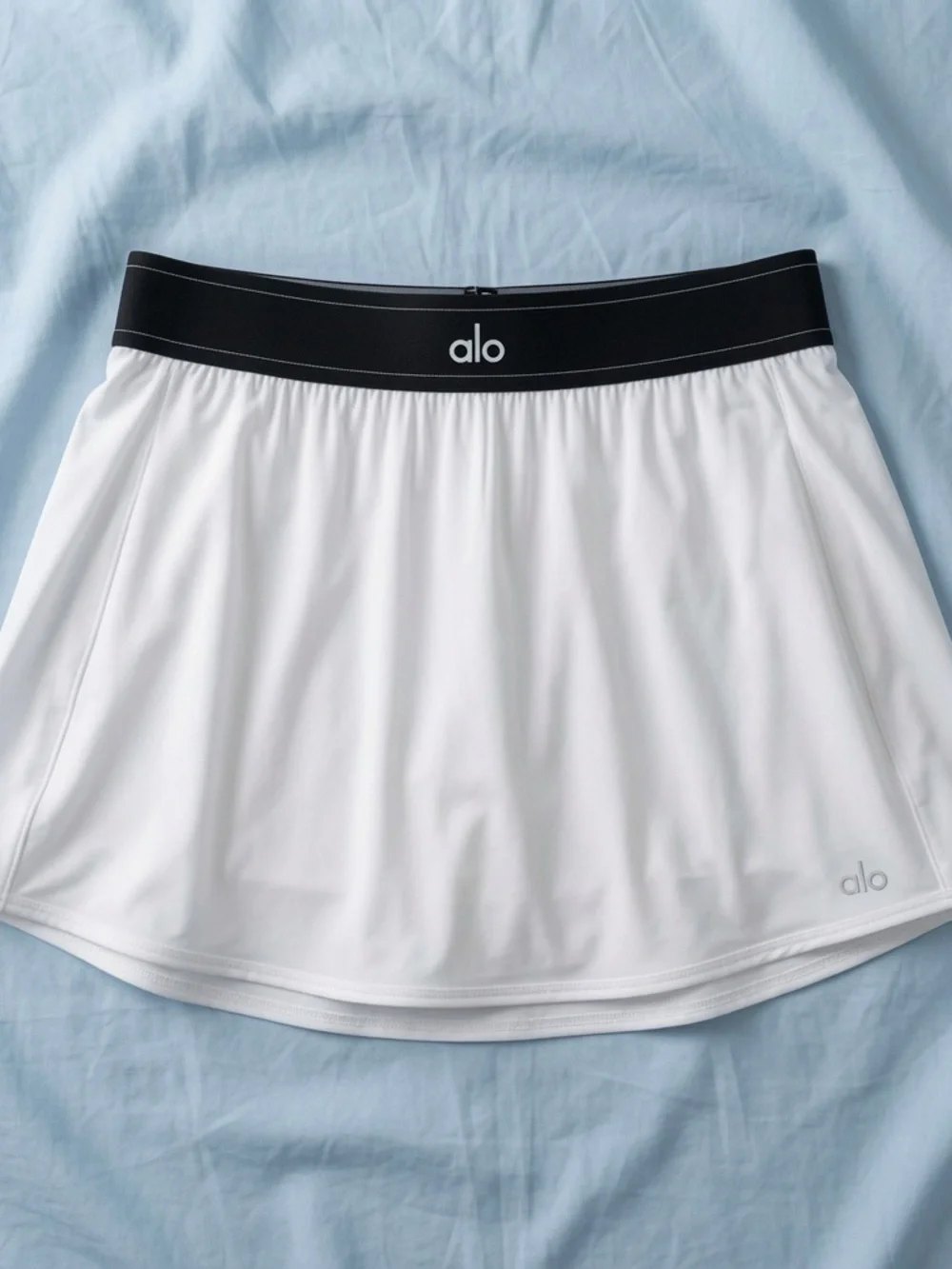 ALO Yoga White Skort with Black Waistband all sizes available