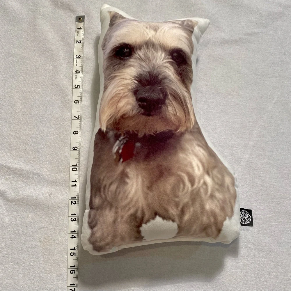 All About‎ Vibe Double Sided Miniature Schnauzer Shaped Pillow 15”