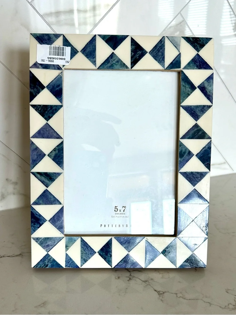 NEW Pottery Barn Bone Geometric Picture Frame