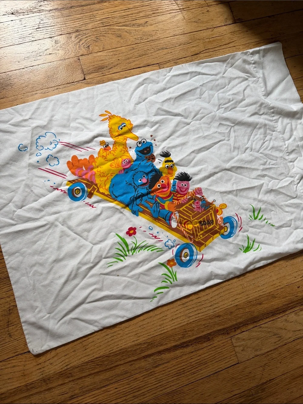 Vintage pillowcase featuring