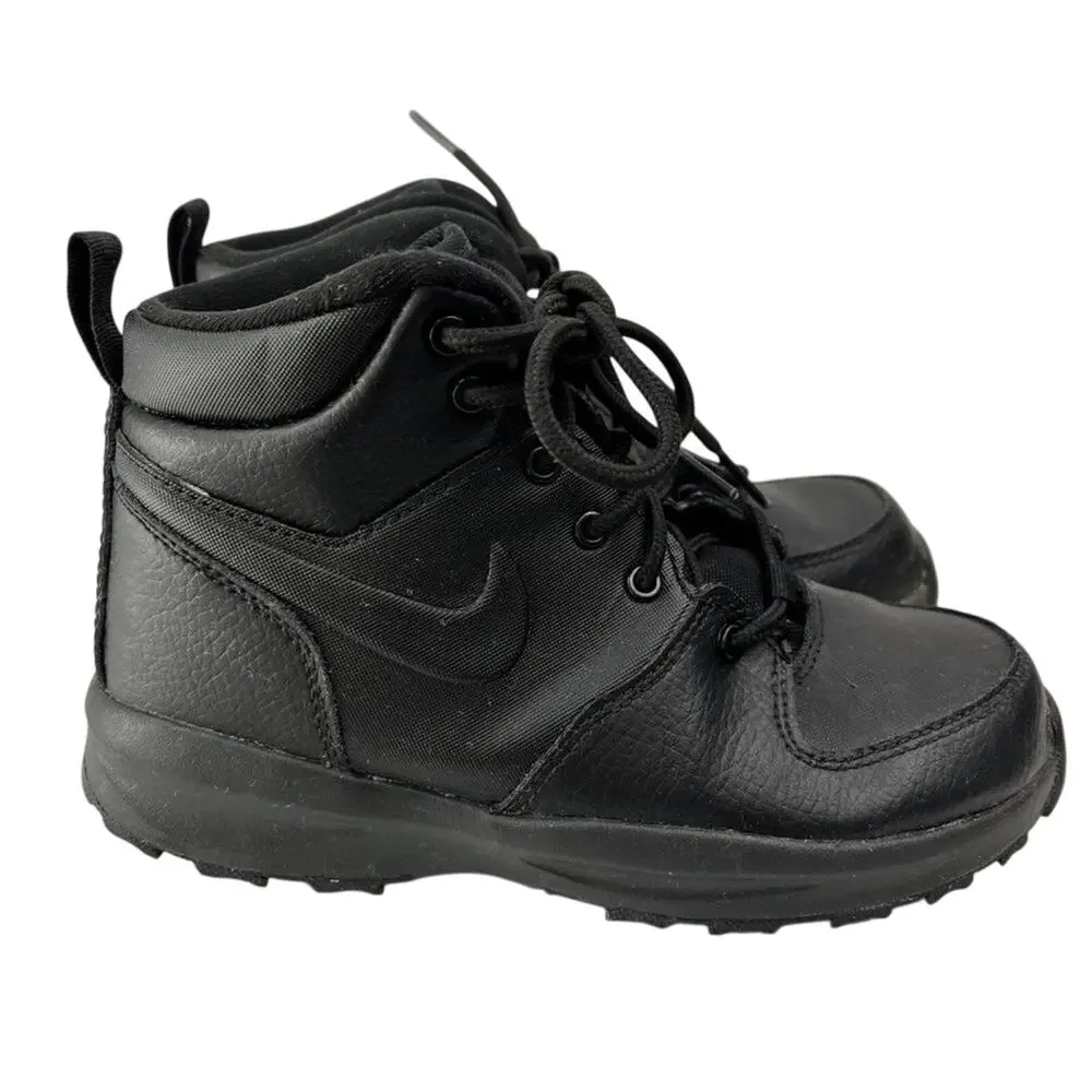 NIKE Shoes Boots Kids US 1Y Black Lace Up High Top Manoa LTR BQ5373-001