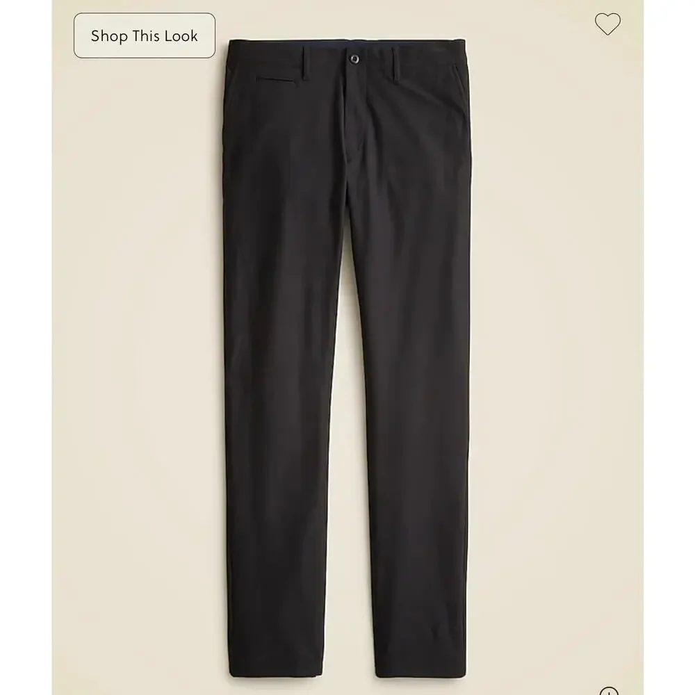J. Crew 484 Slim-fit tech pant in Black size 34/32