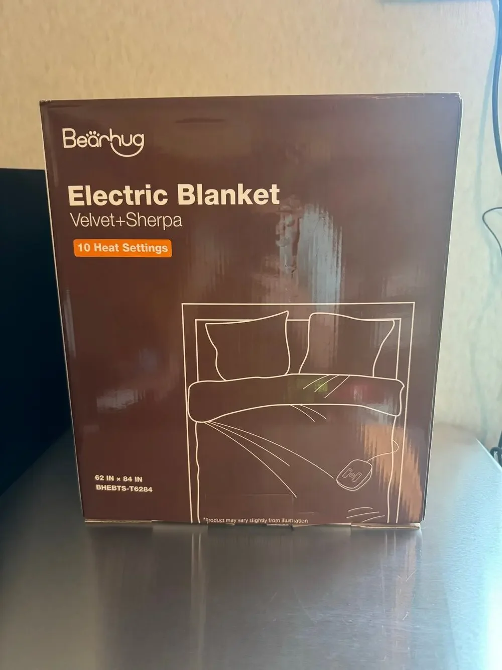 Bearhug Electric Blanket Velvet Sherpa Heated Throw 62x84 10 Heat Settings New