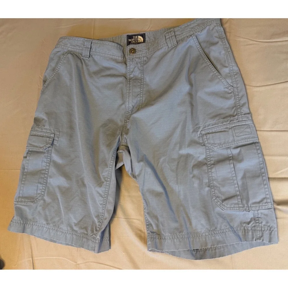 The North Face Cargo Shorts Mens 40 Blue‎ Ripstop Hiking Utility