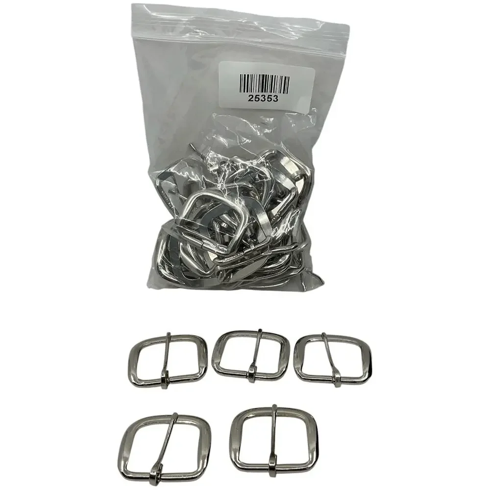 35 Pk Heel‎ Bar Buckle 1 1/4 Strap Nickel Plated Belt Buckle 1 3/4 Wide