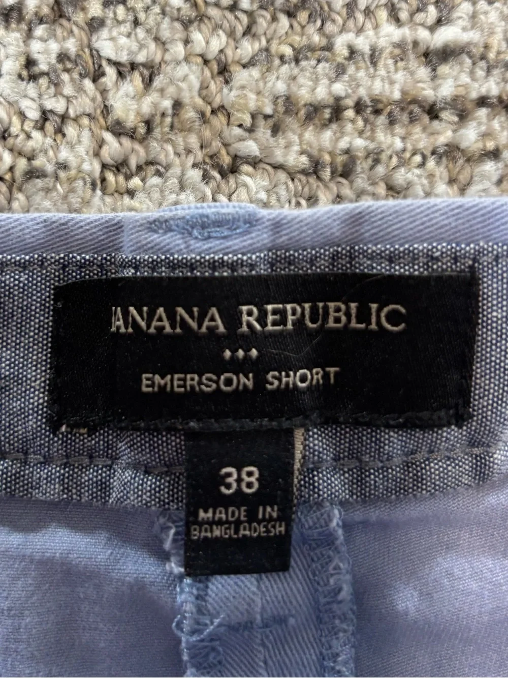 Banana Republic Men’s Size 38 Blue-Gray Emerson Chino‎ Shorts