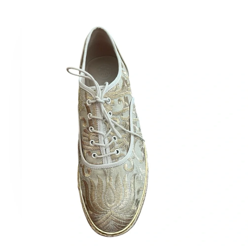 Tory Burch Arden Platform Oxford Embroidered Shoes