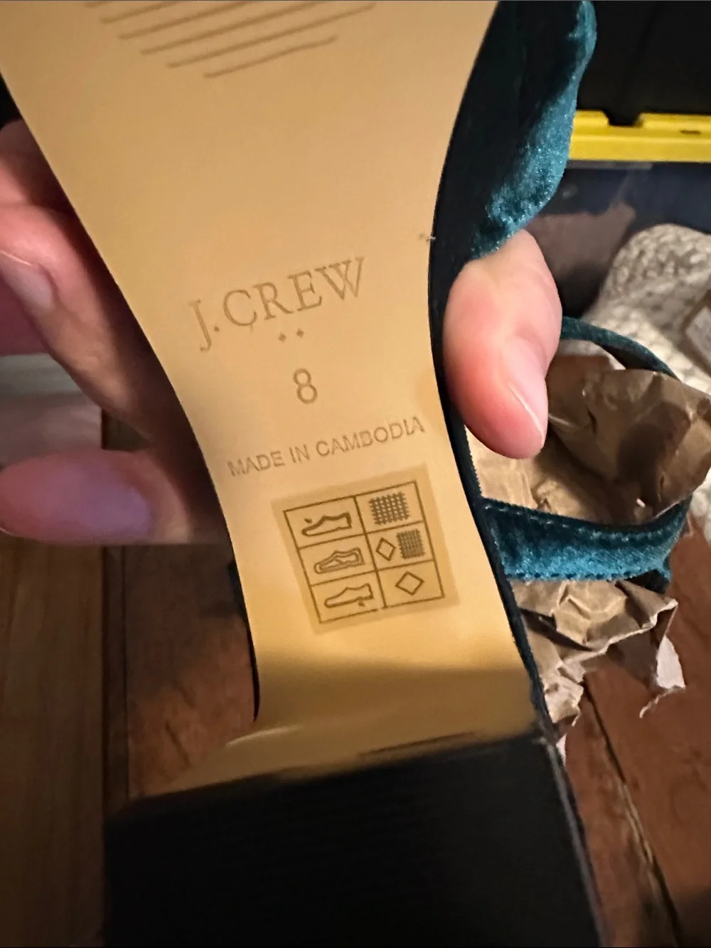 J. Crew teal velvet