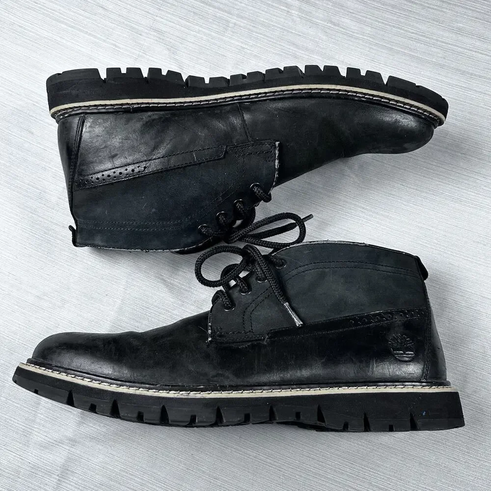 Timberland Britton Hill Men's Size 11 Black Leather Chukka Boots A1MDY