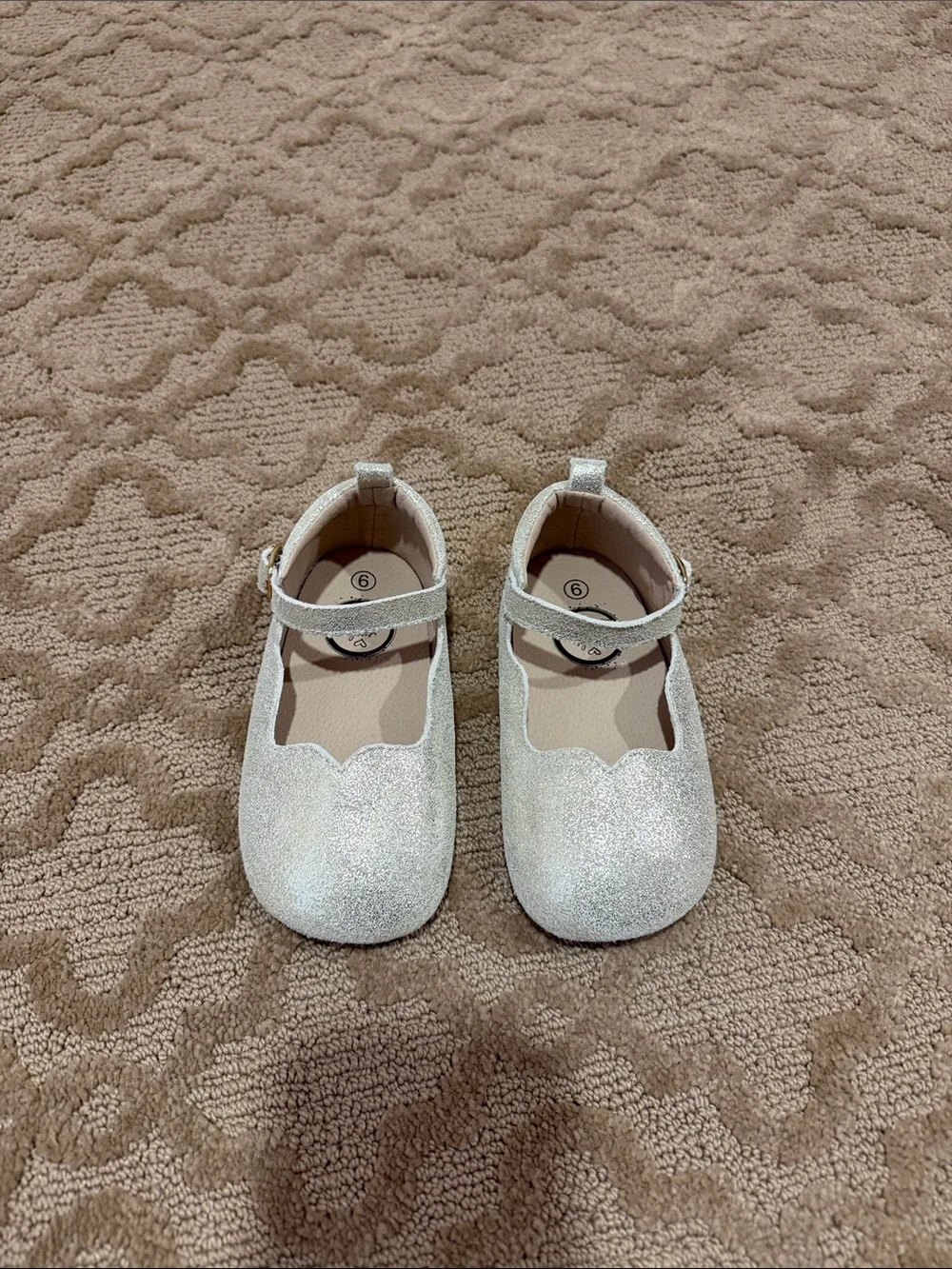Little Love Bug Girls Glitter Mary Jane Shoes in Gold