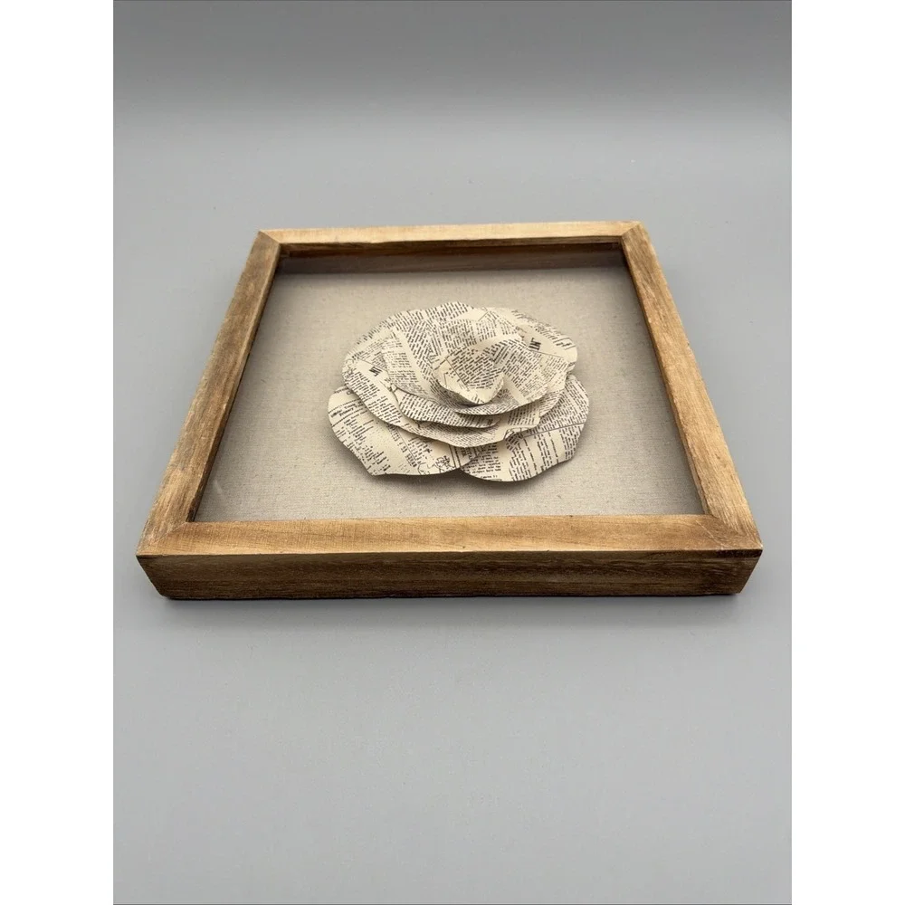 3D Art Framed Newspaper Origami Wooden Finished Frame 11