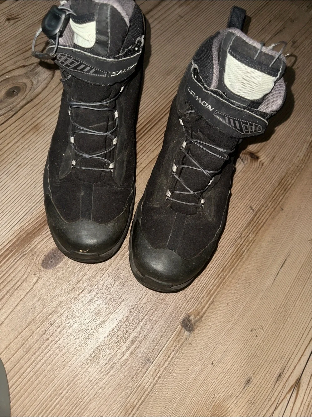 Salomon Black Boots with Gray Accents