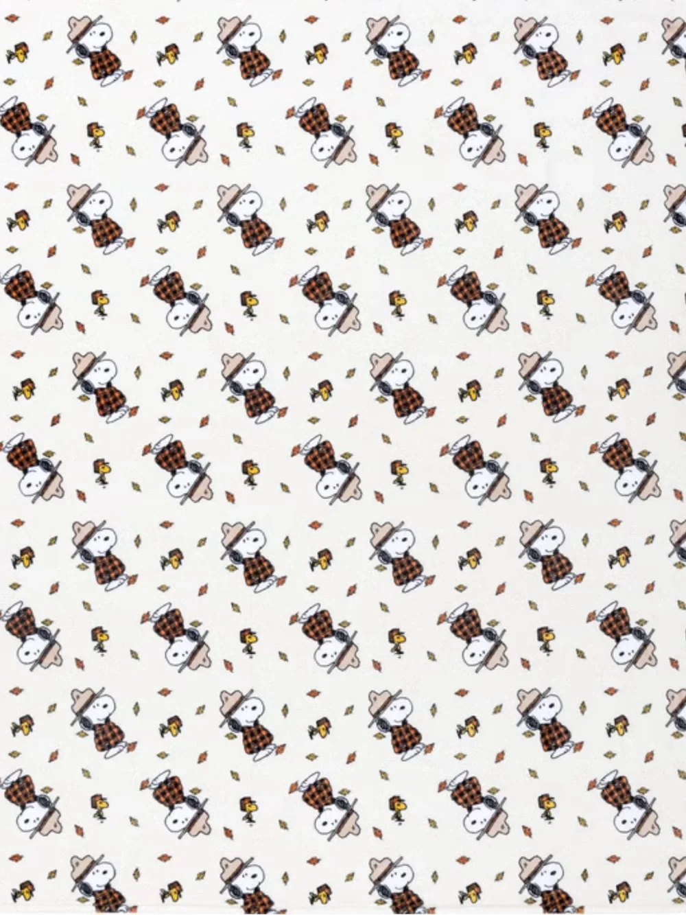Berkshire VelvetLoft Peanuts Snoopy & Woodstock Fall Harvest Throw-60” x 70”