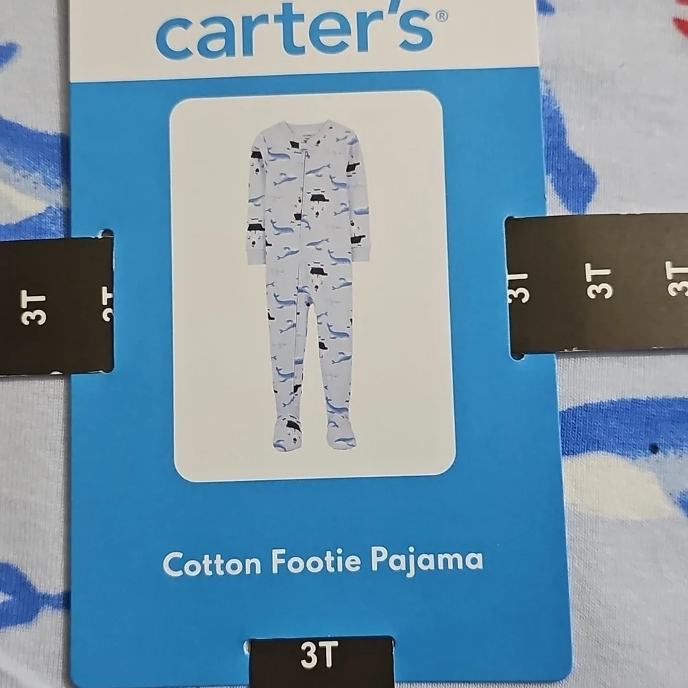 Carter's Toddler Boy Cotton Footie Pajama Size 3T