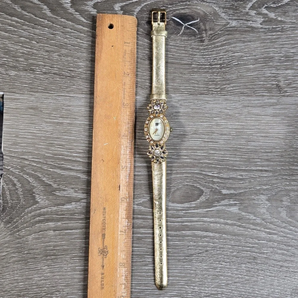 Elizabeth Taylor ET Anniversary women's watch Edition Gold Tone Watch Floral Cry