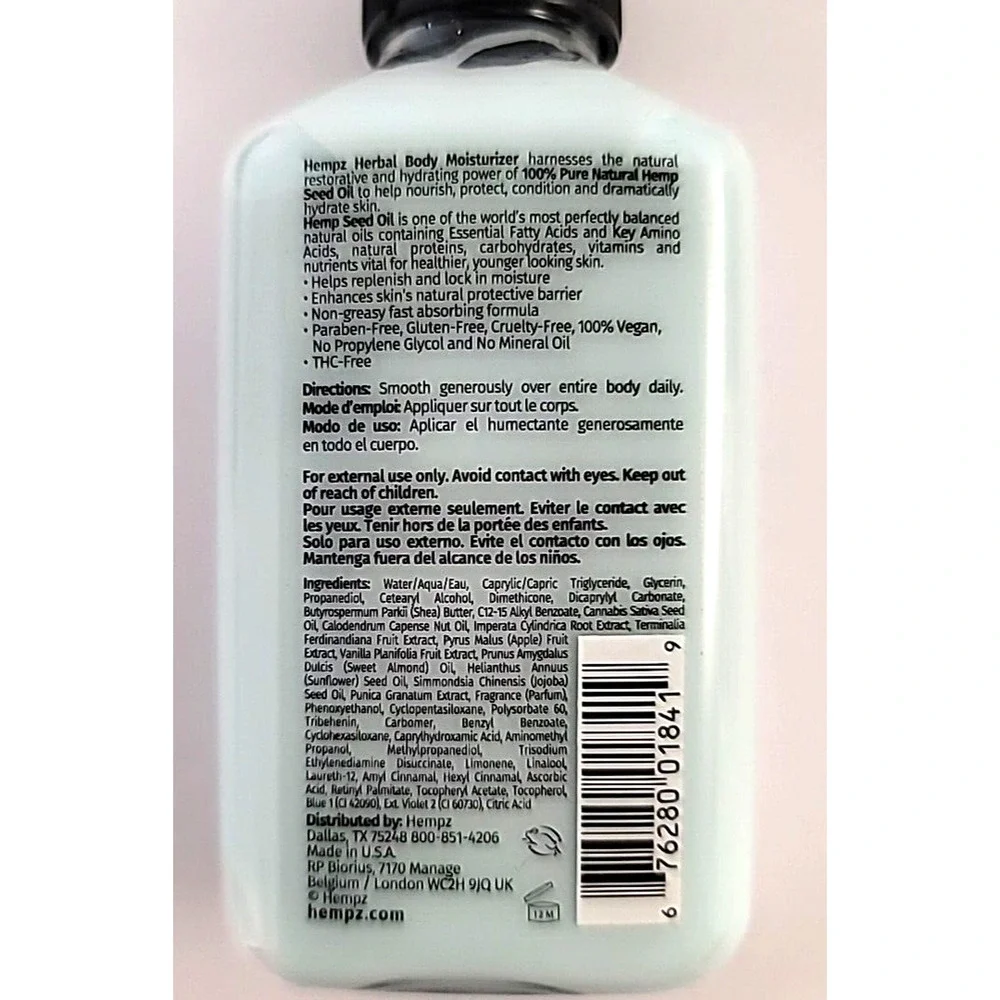 3 Travel Size Hempz Triple Moisture Fresh‎ Citrus Shampoo/Conditioner/Lotion