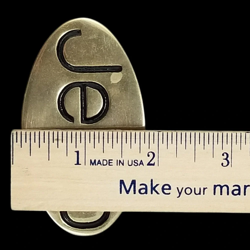 Jeep Belt Buckle Vintage Solid Brass Oval Logo Automotive Accessory‎ Taiwan Made