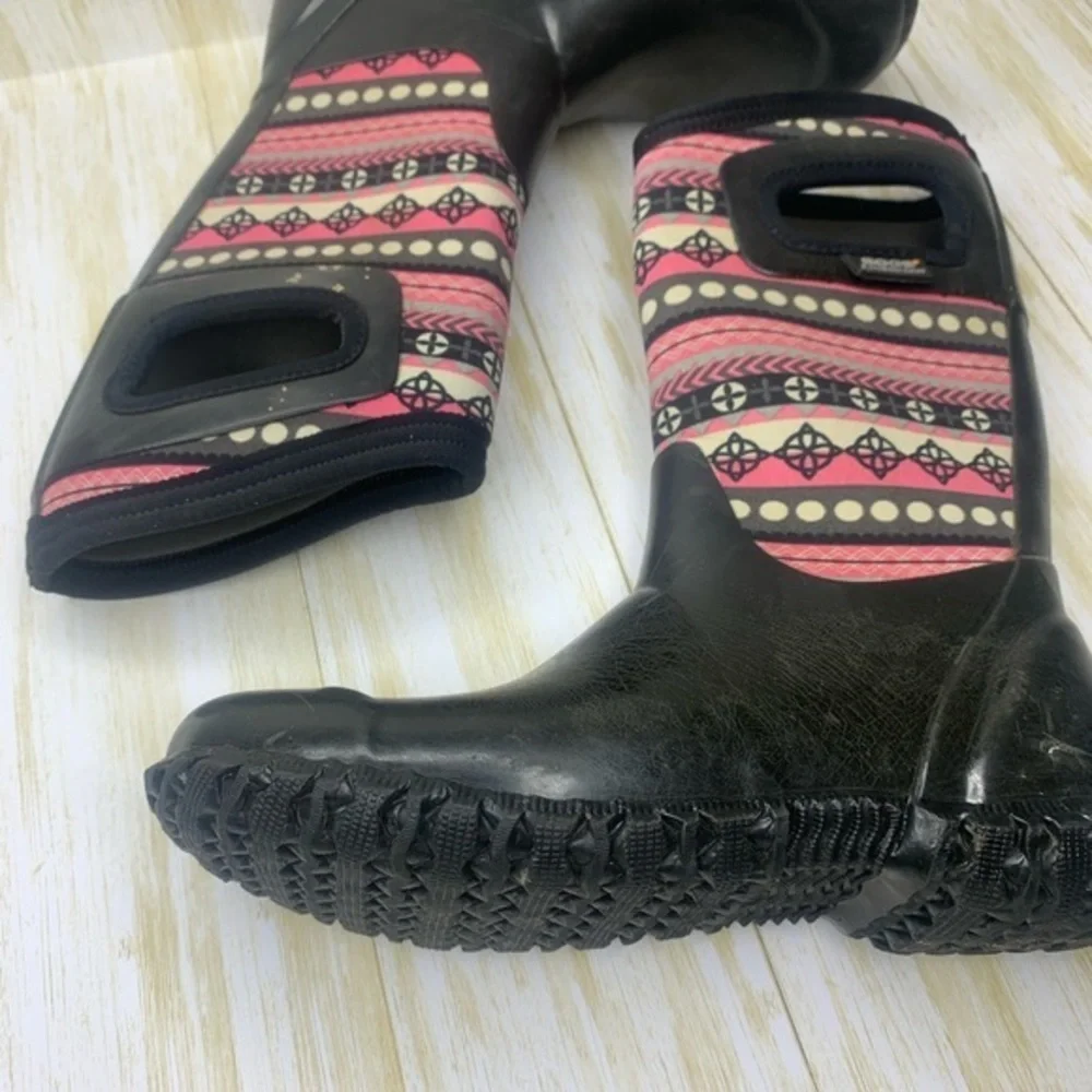 Bogs Waterproof Rubber Snow & Rain Boots Youth Sz 3   ‎ Pre Owned