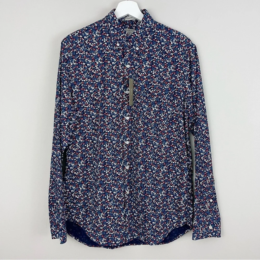 J. Crew Classic Fit Floral Casual Button Down Shirt