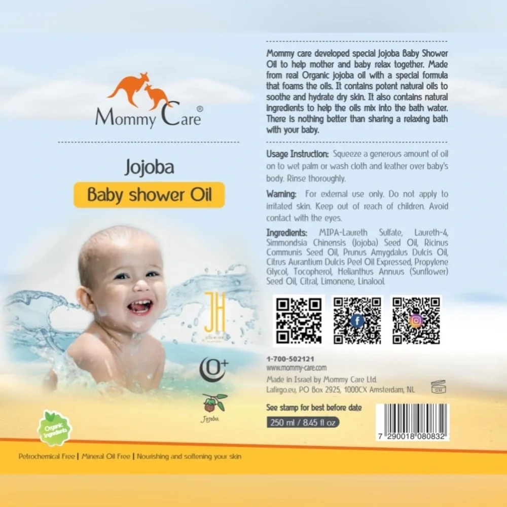 MOMMY CARE Jojoba Baby Shower oil natural body wash Newborns, Kids, & Mom