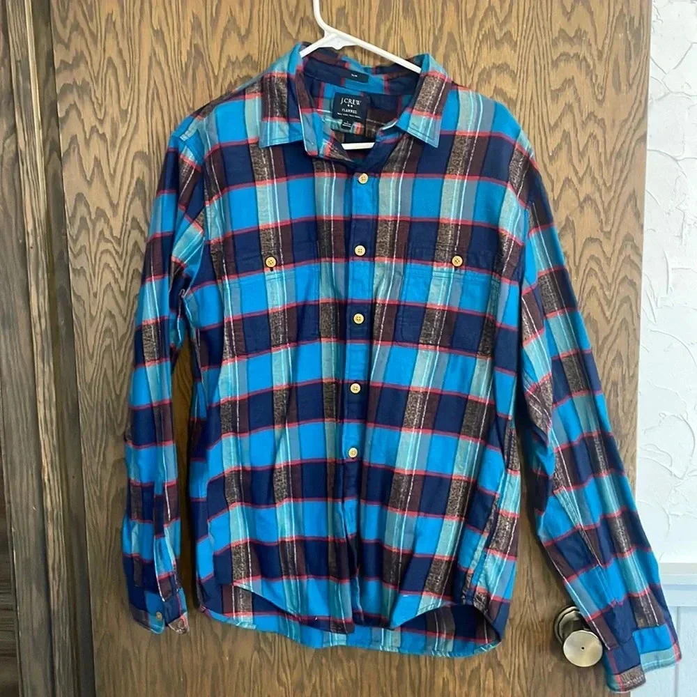 J‎ crew Flannel Shirt L