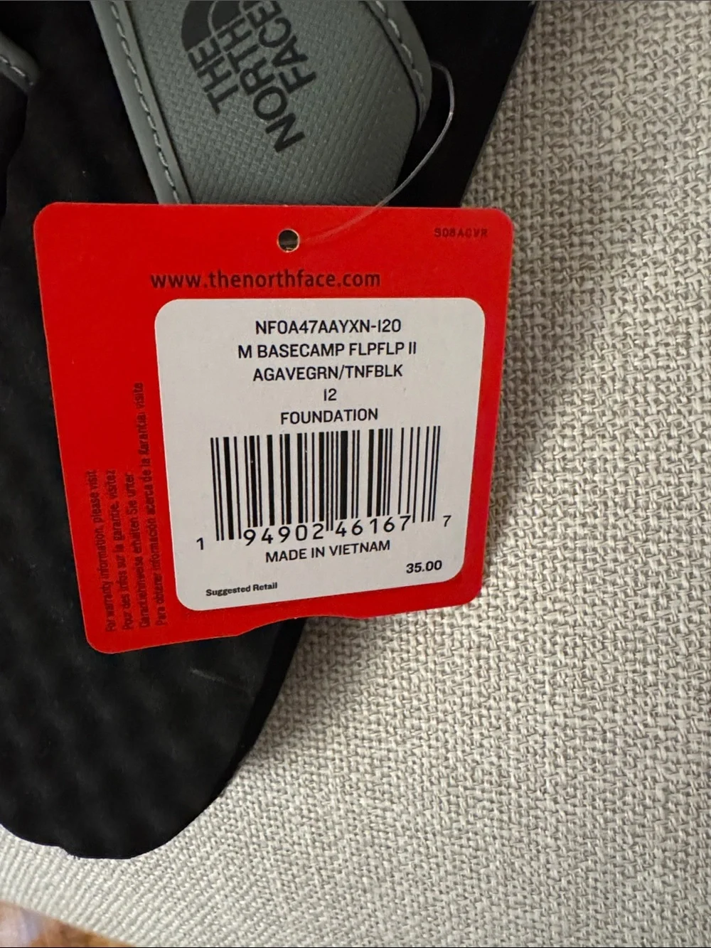 The North Face durable thong
