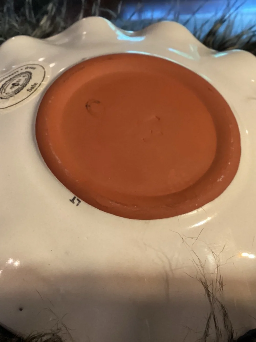 Mackenzie Childs TEA SAUCER. “ CAYUGA. PATTERN. RETIRED. RARE. MINT