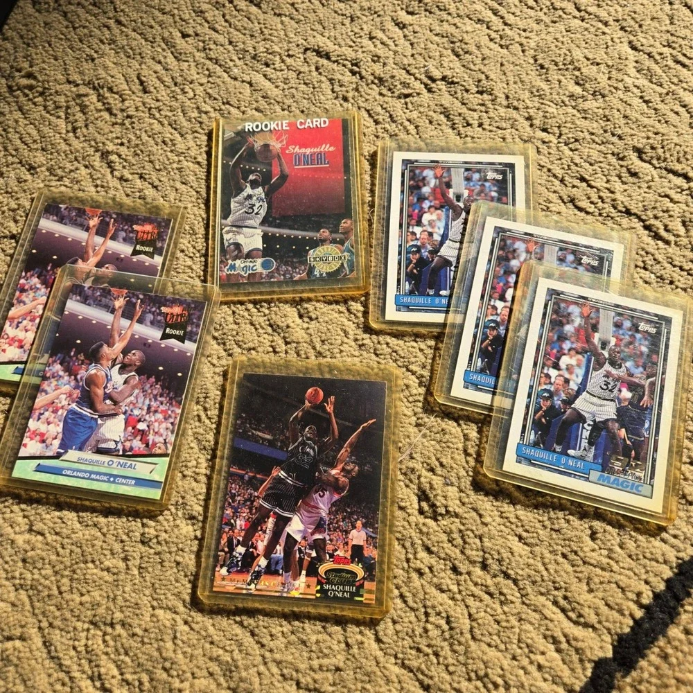 Shaquille O'Neal Rookie Card Lot Topps SkyBox Fleer Ultra Orlando Magic 7 Cards