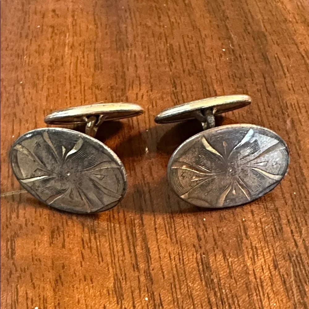 Vintage some etched cufflinks