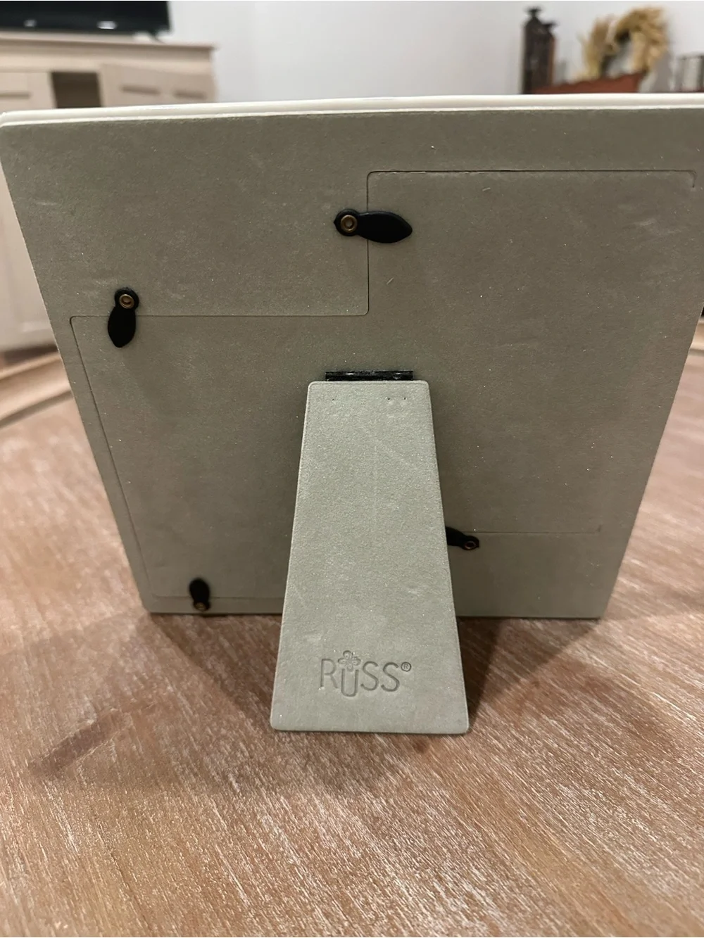 Russ Cream 40th Anniversary Double Photo Frame with Gold Accents