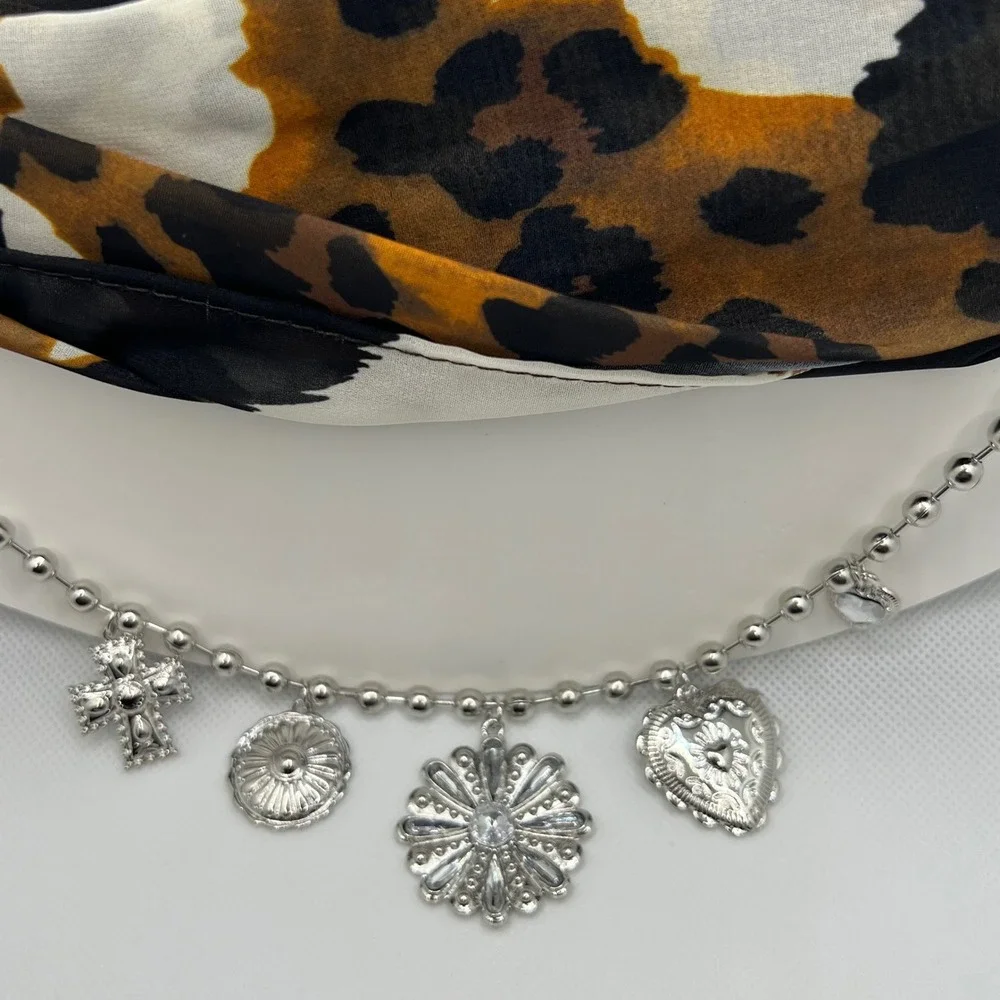 House of Harlow 1960 Infinity Charm Scarf - Leopard Animal Print