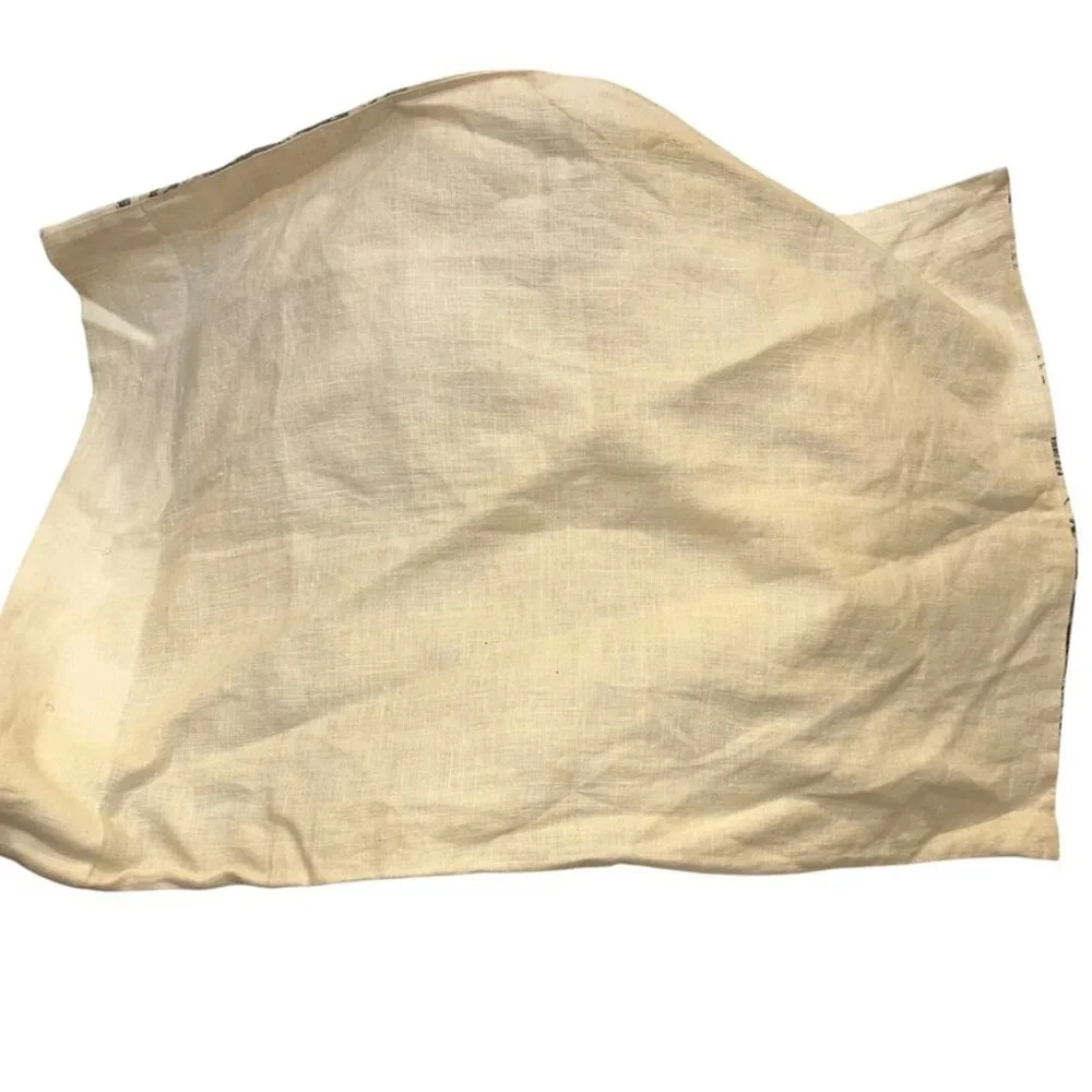 Linen Toile Bed Pillow cover new 100%