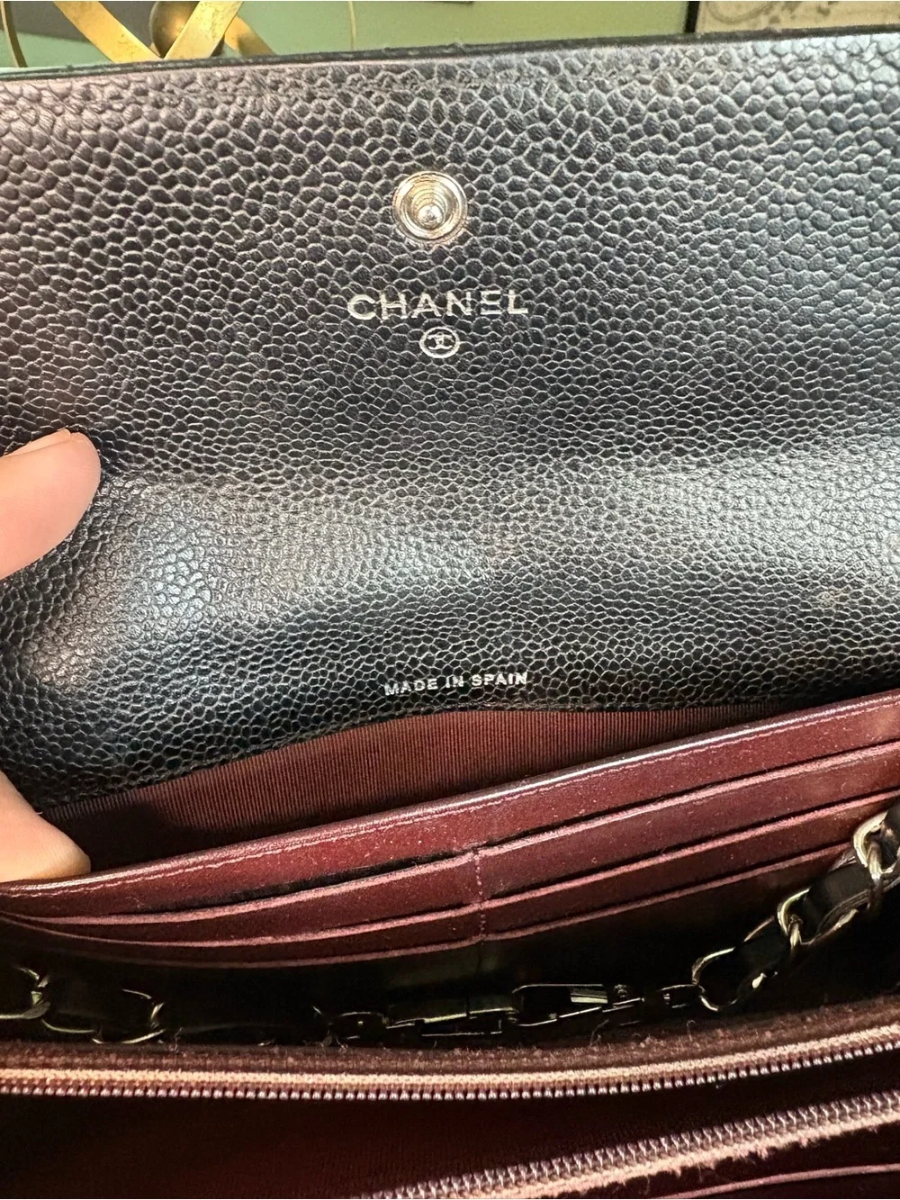CHANEL black quilted