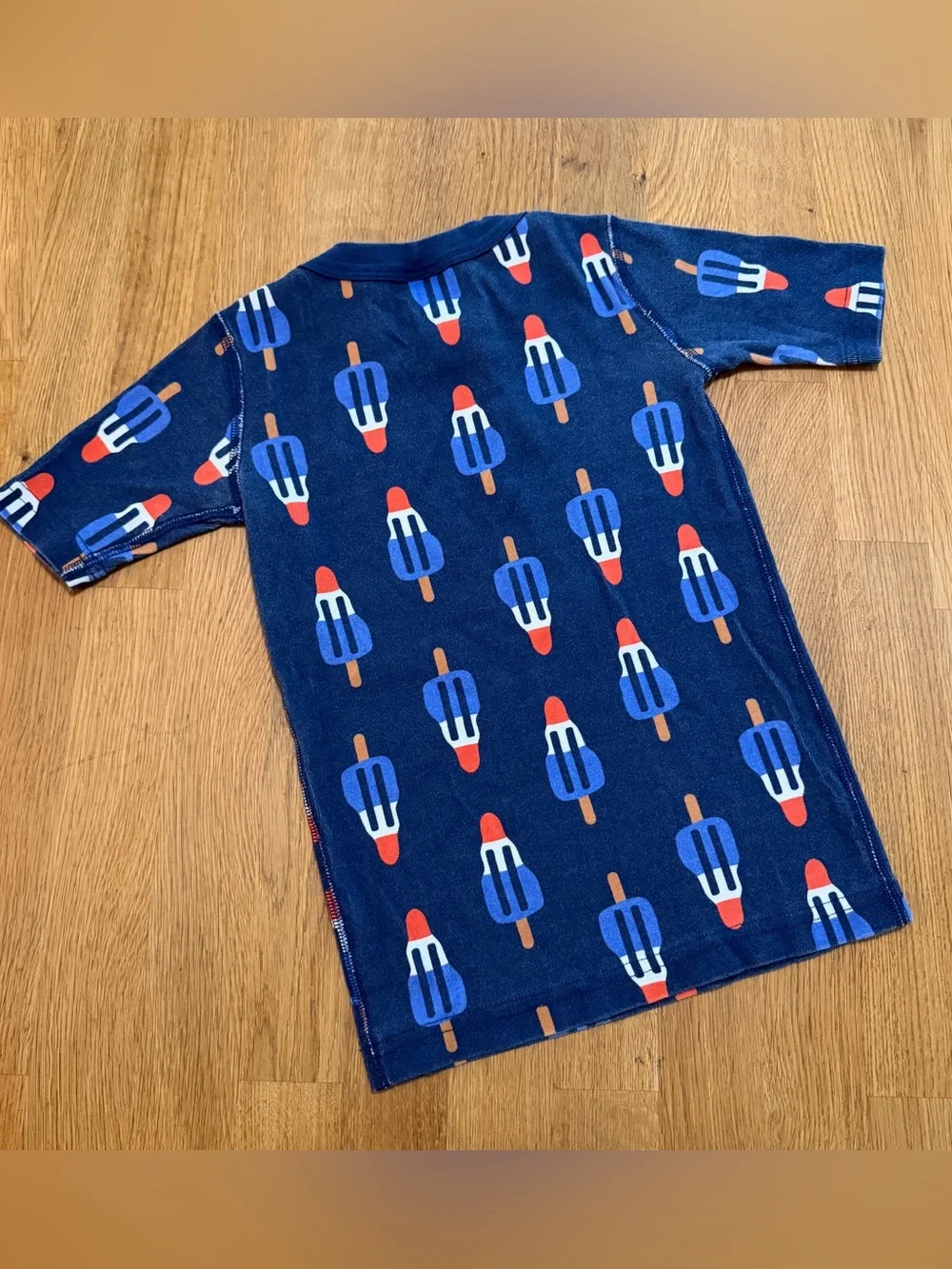 Hanna Andersson 8 Blue Popsicle Organic Cotton Pajama Set