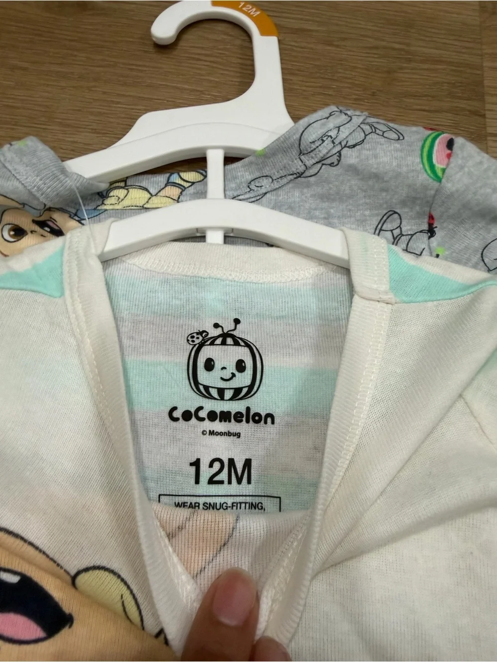 Cocomelon Gray & Mint Baby Pajama Set