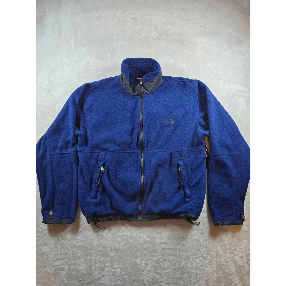 Vintage The North‎ Face Fleece Jacket Mens M Blue Full Zip Season 17 90s *Read
