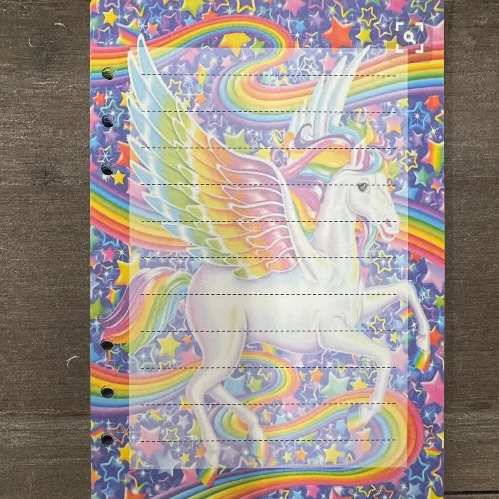 Lisa Frank Unicorn Size A5 Refill Stationery Paper (50 sheets)
