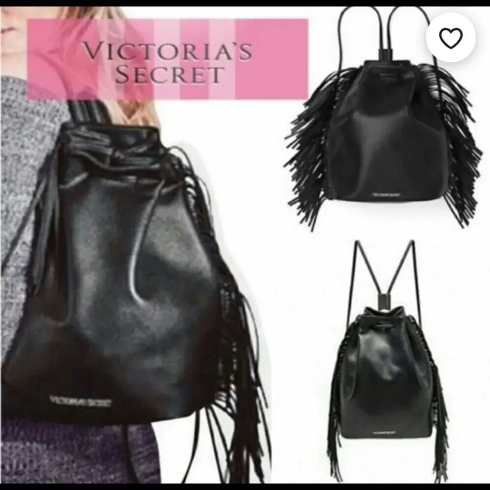 VICTORIAS SECRET fringe vegan leather backpack
