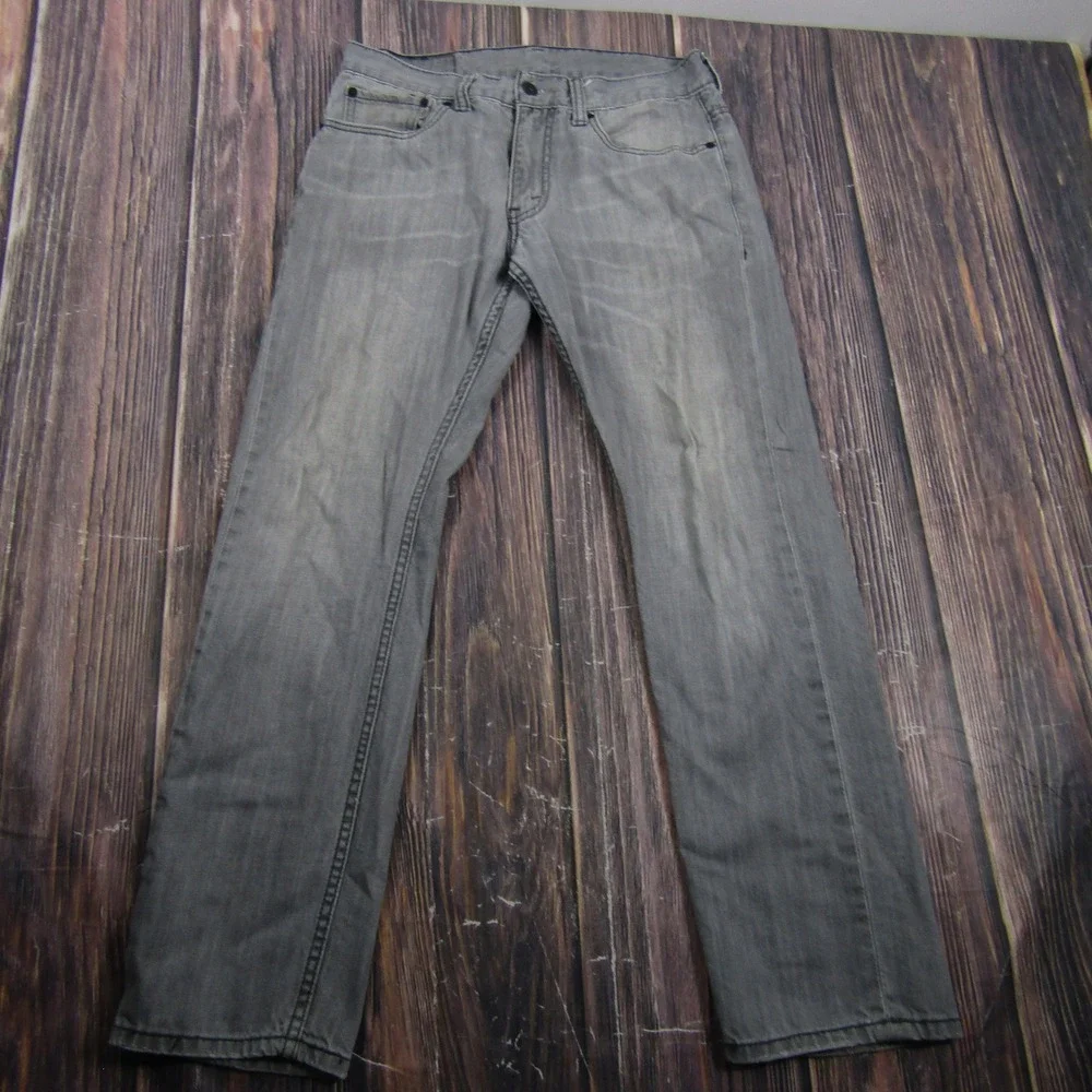 Levi's 511 Slim Fit Jeans Mens 32x29 Gray Denim Pants Classic Casual II69-11