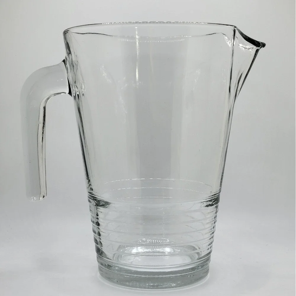 IKEA VANLIG Glass Pitcher Henrik Preutz Ribbed Base 1L‎ Italy MCM 7