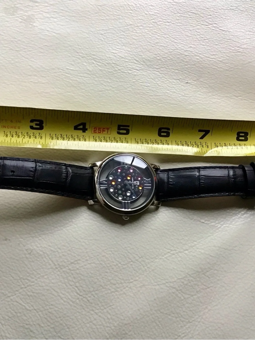CAPRI Multijoy Steel Black Watch with Multicolored Crystal Dial