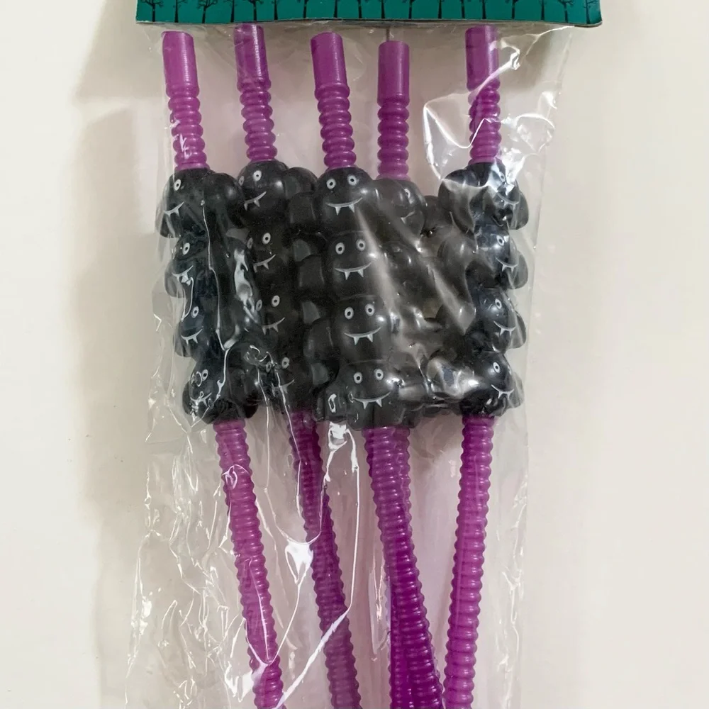 Vintage Bat jumbo straws