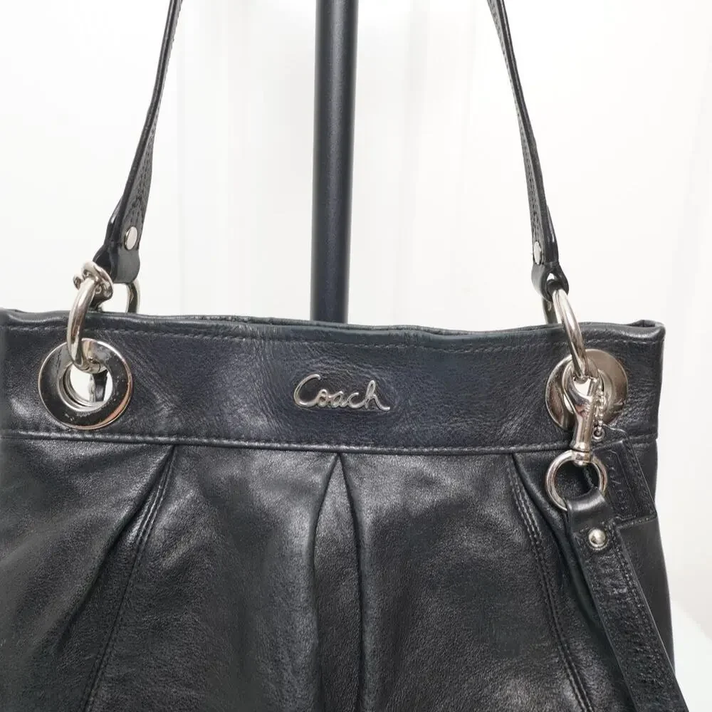 Coach black leather