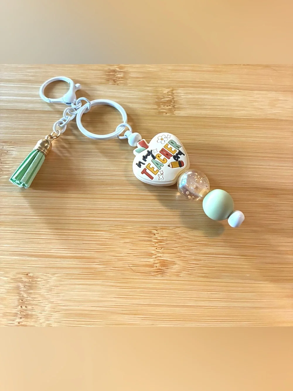 Handmade beaded teacher