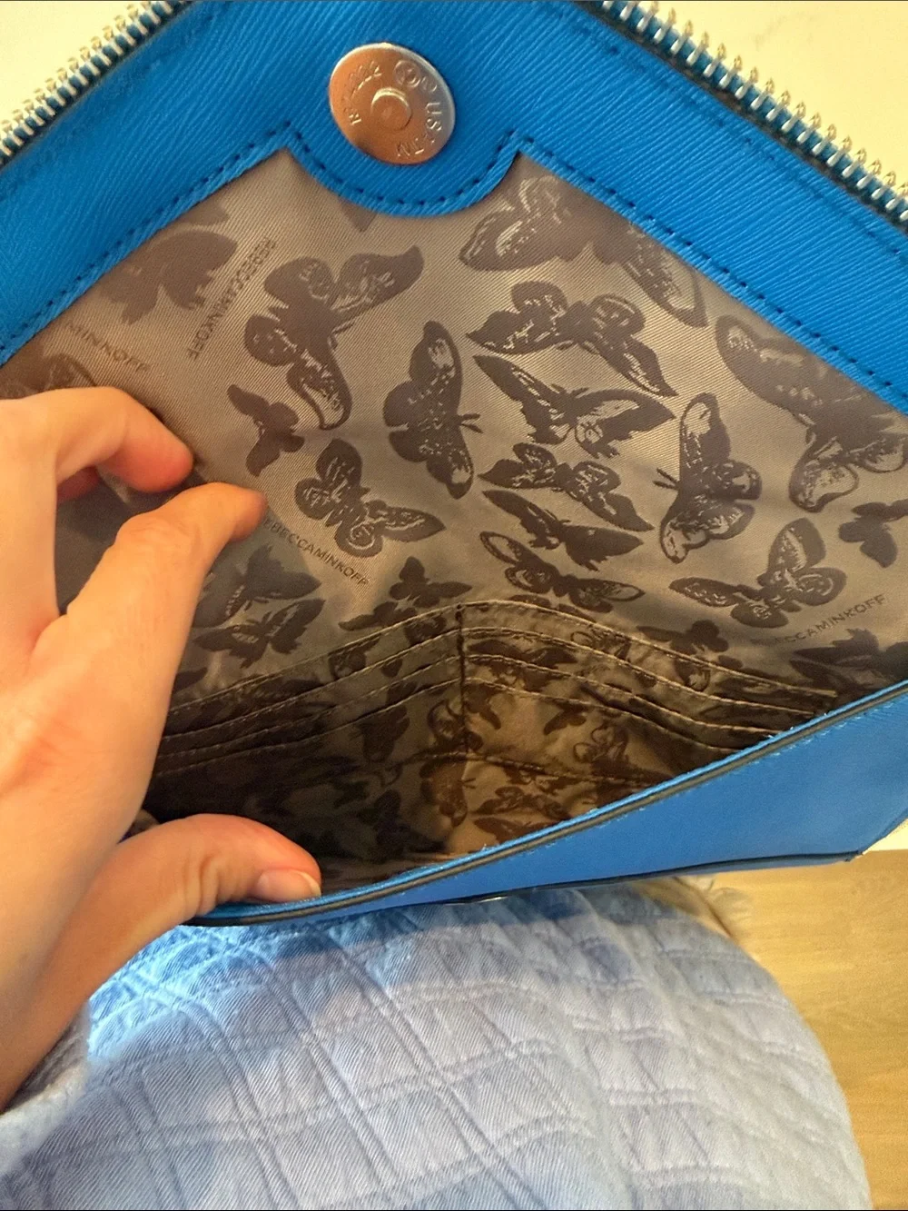 Rebecca Minkoff sleek blue