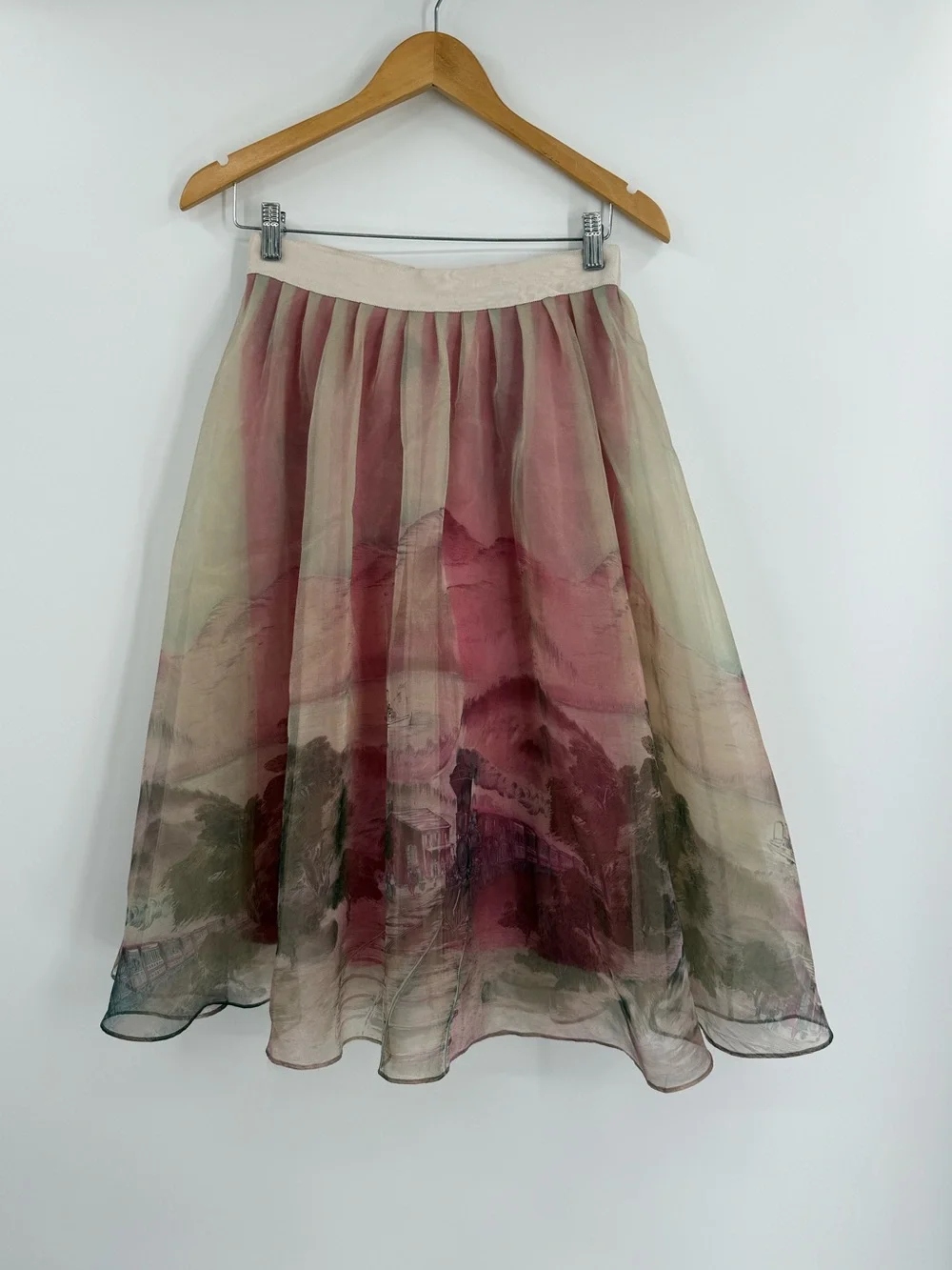 NWT Anthropologie Moulinette Soeurs Snowrose Skirt | Scenic Print | Size 4