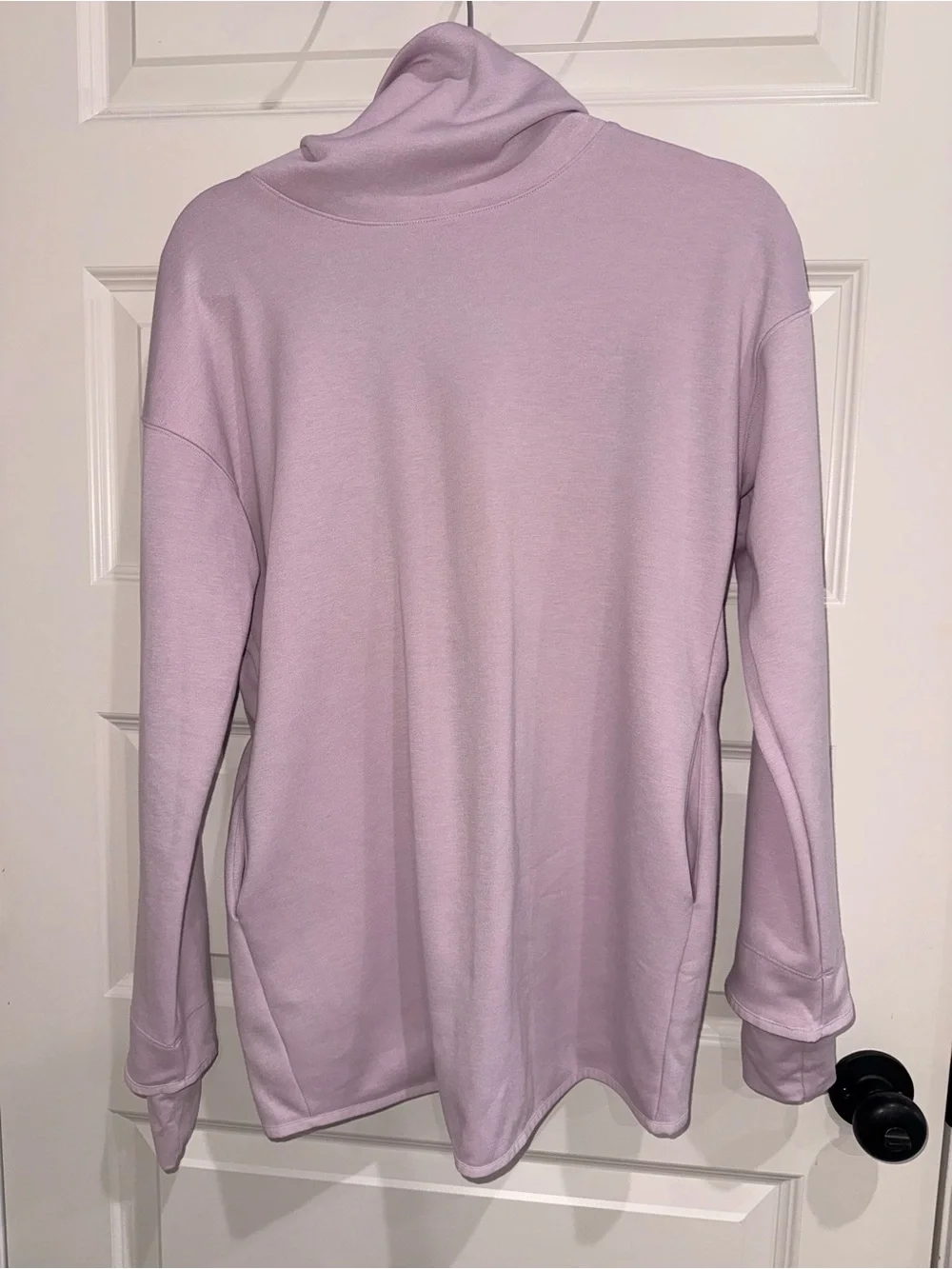 Nike Lavender Asymmetrical Wrap Turtleneck Sweater