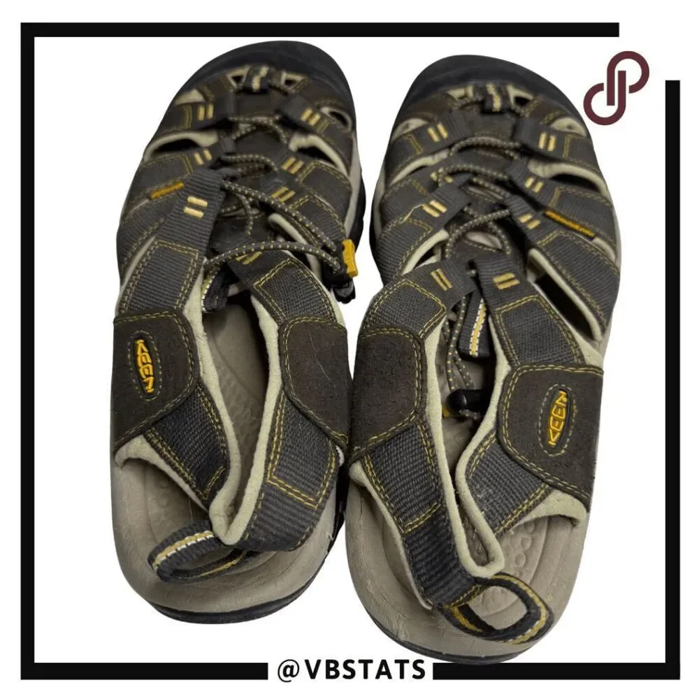 Keen Men's‎ Closed Toe Newport Sandals Black Cream Size 11.5